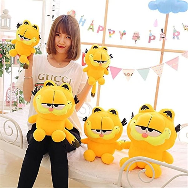 Sød Garfield Kat Plys Dyr Gaver Legetøj Plys Puder Drenge Piger Gul Kat Dyr Tegneserie Figurer (25 Cm,1 Stykke)