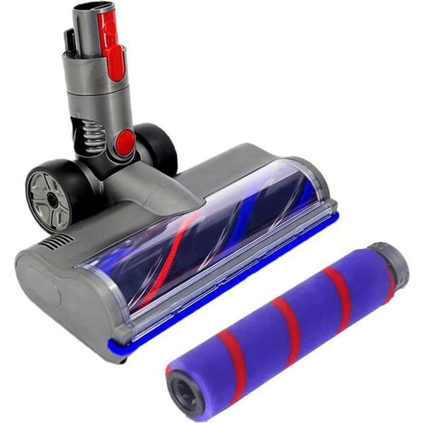 Børste for Dyson V8 V7 V10 V11 støvsuger, støvsugerhode tilbehør for Dyson med 2 erstatningsruller og 4 automatiske LED-lys