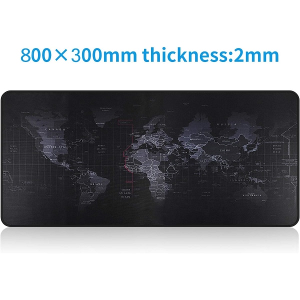 Large Gaming Mouse Map Pad 800×300×2MM,with Non-Slip Base,Waterproof and Foldable Pad,Desktop Pad Suitable for Gamers,Suitable for Desktop,Office