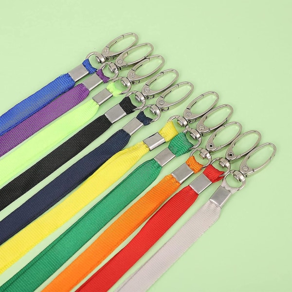 10 stk. Lanyard Halsstropper Nylon Lanyard Vakre Halsstropp Fargerike