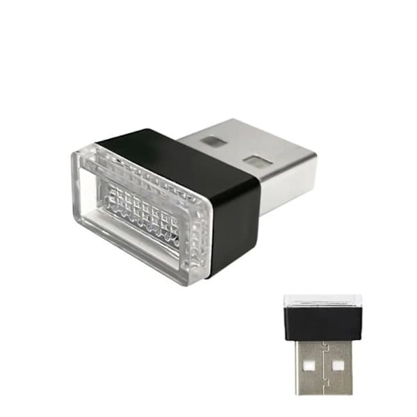 USB stämningsbelysning, LED för bilinteriör, LED bilinteriörbelysning, bilinteriörbelysning, bilinteriörbelysning - Ljusblå