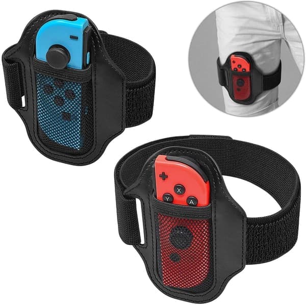 2-pack justerbara benremmar för Nintendo Switch RingFit Adventure – material som andas, bekvämt skydd för JoyCon under träning