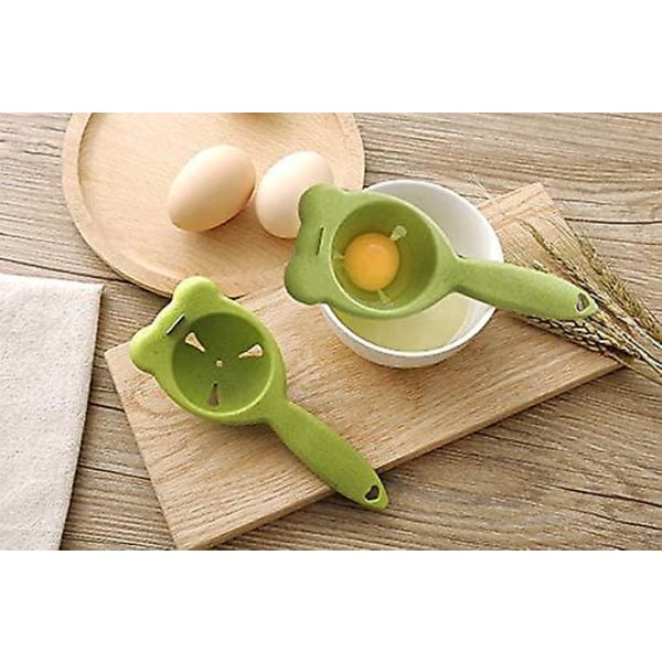 Eggeplommeseparator med håndtak Eggehvitefilteruttrekkssplitter Kjøkken Gadget Cooking Baker Tool (2stk)