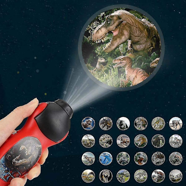 Uddannelsesmæssigt sjovt legetøj Projektor lommelygte Lys-up legetøj Projektering legetøj Dinosaur væg fakkel Dinosaur lommelygte og projektor legetøj til børn