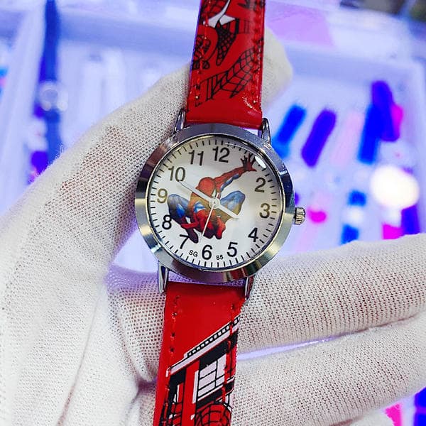 Børn Drenge Spiderman Quartz Ur Armbåndsur rød