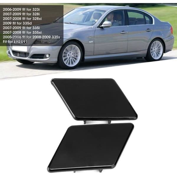 Strålkastarspolarmunstyckeslock - LUSKYKA® - Par lock - Kompatibel med E90, E91 - OE-nummer 61677211209