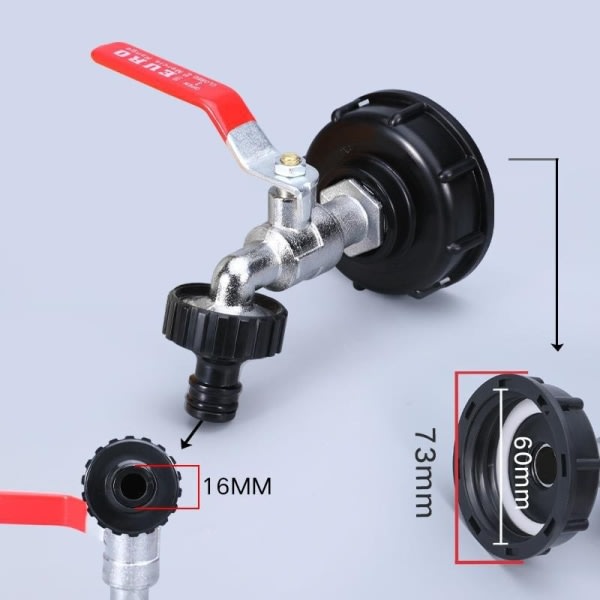 IBC-säiliöadapteri IBC-liitin IBC-liitäntä IBC-säiliöadapteri - 3/4 inch alloy and plastic nipple