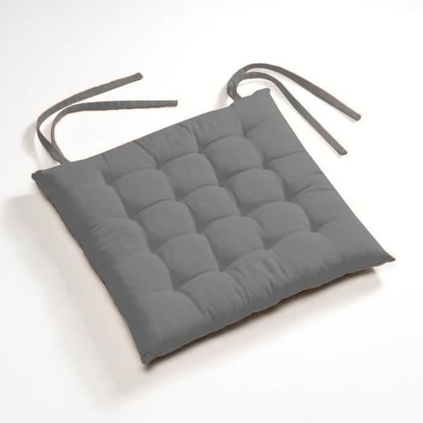 Stolehynder - GRÅ - 40 x 40 cm - 100% bomuld - Sæt med 4 - Indendørs