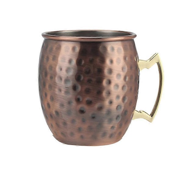 Moscow Mule Koppar Kopp Rostfritt Stål Vinkopp Cocktail Drickkoppar 530ml Red
