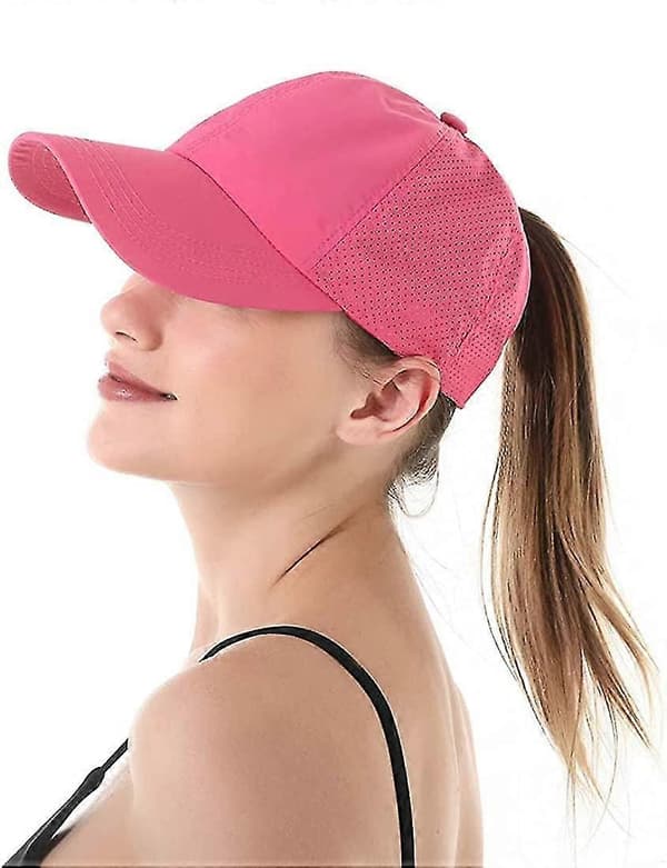 Baseballcaps med kryss og hestehale for kvinner Rose