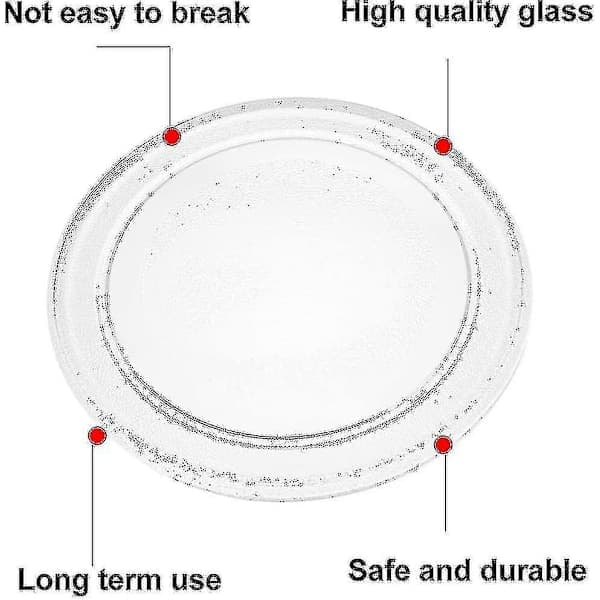 Universaali mikroaaltouunin pyörivä lasilevy pidikkeellä, 245mm/24.5cm/9.65inch