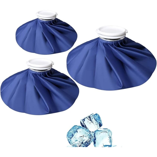 3-pak ispose, ispose til skader, genanvendelig førstehjælp-ispose, varm og kold genanvendelig ispose, førstehjælpsterapipakker, Deep Blue(11"+9"+6")