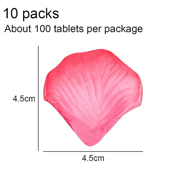 1000 st konstgjorda rosenblad för bröllopsdekorationer, romantisk kväll, alla hjärtans dag, evenemang, vit Peach Red Gravity