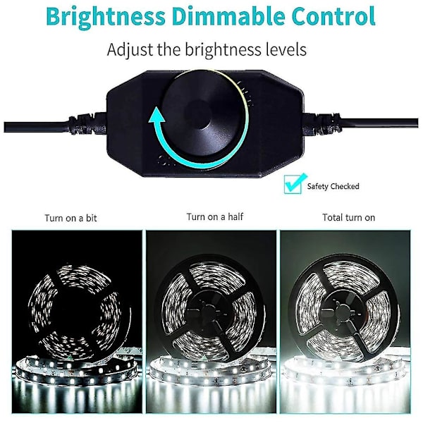 DC 12-24V LED Steglös Dimmer På/Av-Brytare Inomhus Utomhus