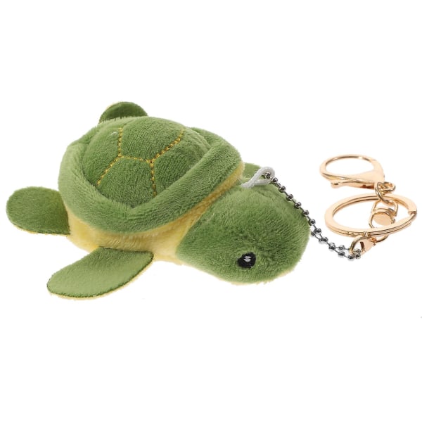 Skildpadde nøglering skildpadde form plys nøglering taske hængende ornament nøglering