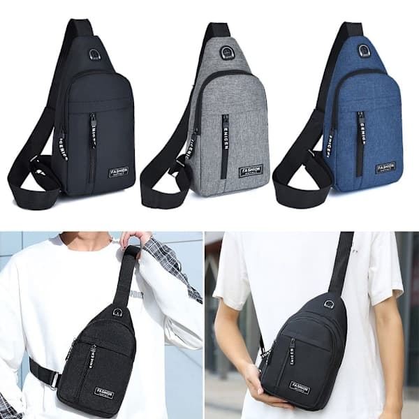 Crossbody-veske Brystveske Grå Grey