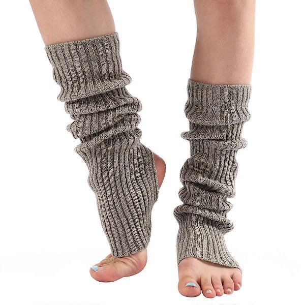 Balettisäärystimet, ribbineulotut säärystimet naisille ja tytöille Light Grey