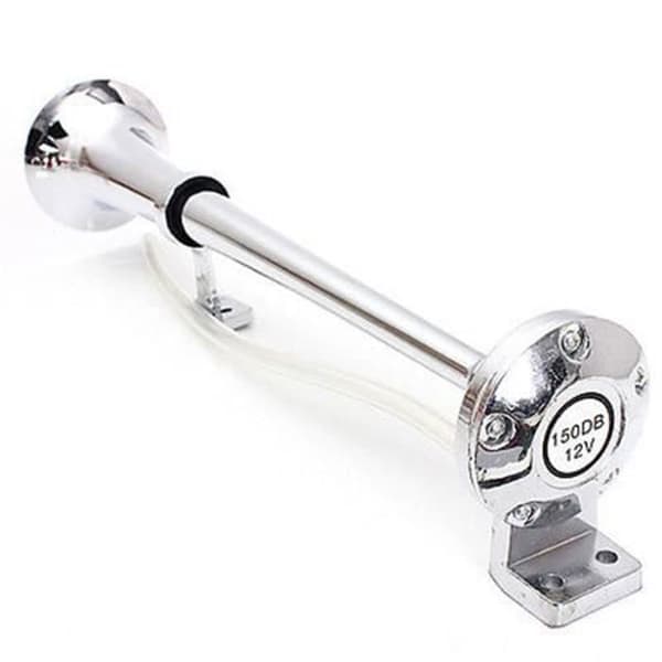 Lufthorn med kompressor - 150dB 12V - Forkromet zinktrompet - 16,9\" - Til lastbiler og både