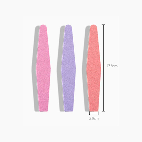10 stk neglefiler svamp dobbeltsidig polering brett diamant vanntett neglebuffer manikyrverktøy (rosa)