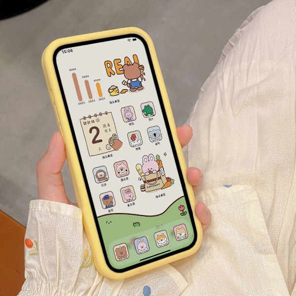 Silikone Cover til iPhone 14 Pro Max, 3D Tegneserie Andefigur Anti-ridse Telefon Cover