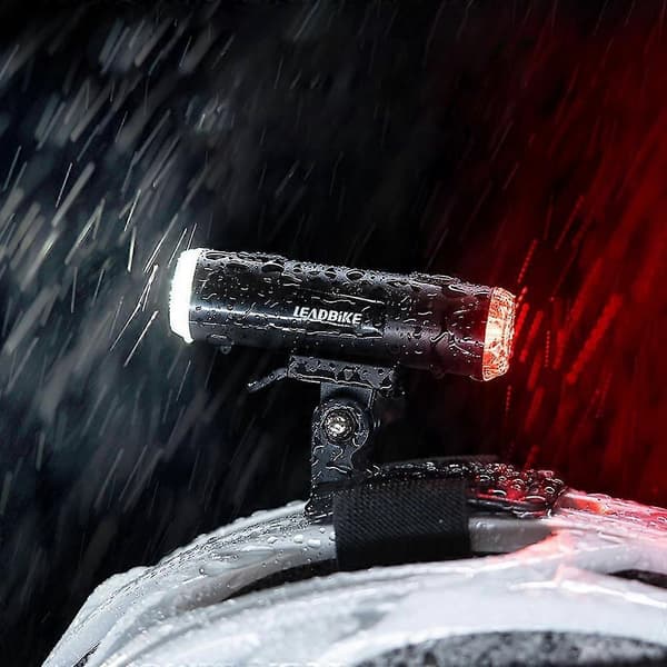 Sykkelhjelm Lys Front Baklys Integrert Ridehjelm Lys USB-Lading Ny Hjelm Lys