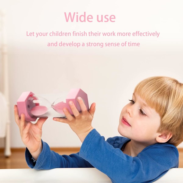 Timeglas Sand Timer, Sand Timer, Timeglas Børn Timeglas Timer Timeglas Sæt Farverigt Sandur Køkken Timer Pink 30 min