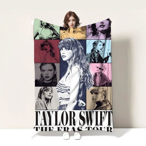 Taylor Swift flanellfleecepledd, mykt og luftig, sofa-/sengteppe for barn, 130x150cm, A11