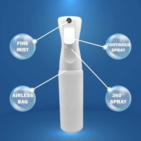 Påfyllningsbar sprayflaska - 300 ml - Dimmspray - 2 enheter - 360° spray - Ergonomisk pump