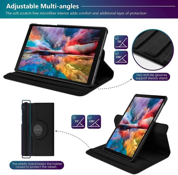 Samsung Galaxy Tab A7 Lite T220/T225 etui/stander Sort