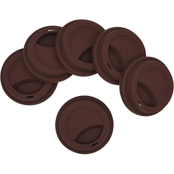 Återanvändbara Silikonlock för Kaffe, Spill Proof Kaffe Kopp Lock, 6-Pack