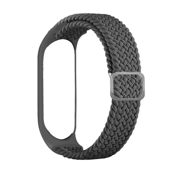 Urrem Nylon til Xiaomi Mi Band 3/4/5/6/7/NFC Grå Grå Grey