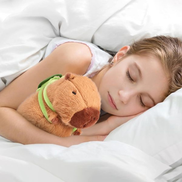 Eummy Capybara Plyschleksak 23cm Simulering Capybara Bär Sköldpadda Ryggsäck Realistisk Mjuk Capybara Leksak Söta Gnagare Stoppade Djurdocka