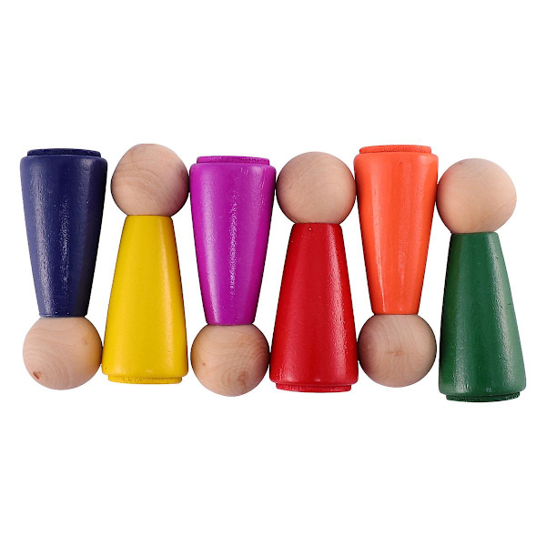 Rayan Toys Barnkit för barn, små trädockor, tomma trädockor, gör-det-själv-dockor