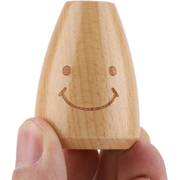 Sødt smilende ansigt Trætandstikker Cylinderboksholder Outlet Køkkenbordsdekoration eller tilbehør