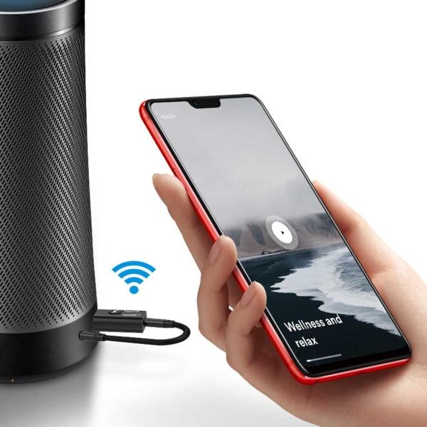 Bluetooth-sovitin lähetin-vastaanotin langattomalle musiikille 3,5 mm AUX musta