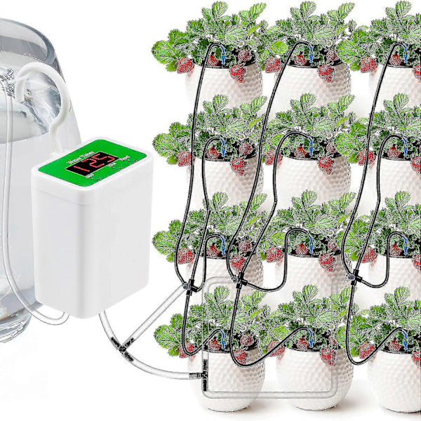 Automaattinen kastelujärjestelmä ruukkukasveille, kastelulaitteet USB automaattinen tippakastelusarja kasvien kastelujärjestelmä ajastimella for 12 Plants