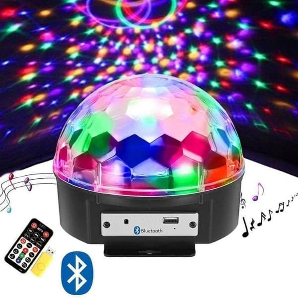 Diskolampe med Bluetooth & Højttaler - LED-lampe - RGB-Perfet sort