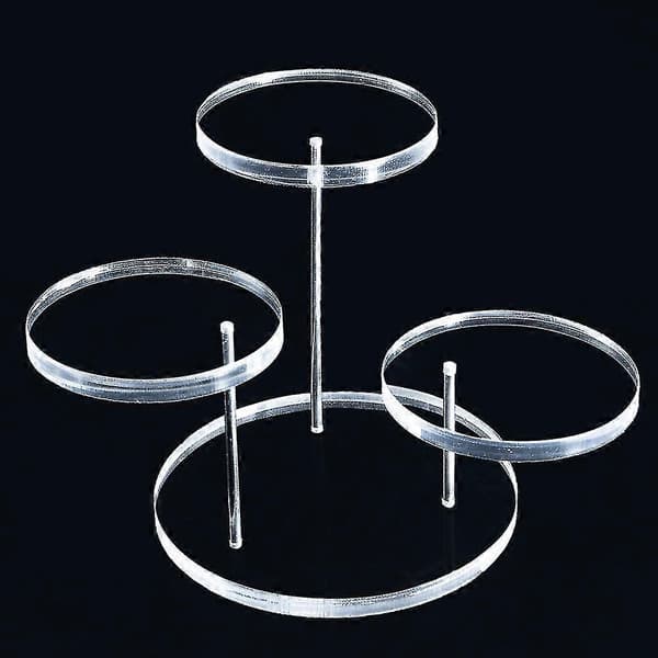 Flerlags Cupcake Stand Akryl Tiered Servering Rund Cupcake Tårn Til Fest A