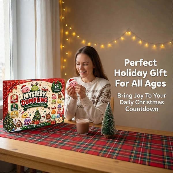 Jul Squishy Adventskalender 2026 24 Dagar Överraskningar Squishies Leksakslåda Julklapp för Barn