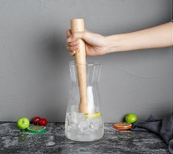 Ekstra Lang Cocktail Mojito Muddler i Tre - Sett med 2