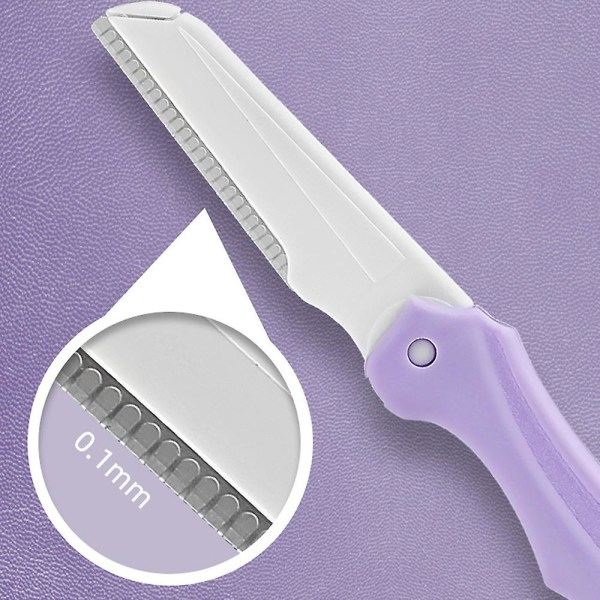 Fashion Øjenbryns trimmer sæt - Læder opbevaringspose, Øjenbryns trimmer med kam, Øjenbryns klip og sammenklappelig Øjenbryns trimmer