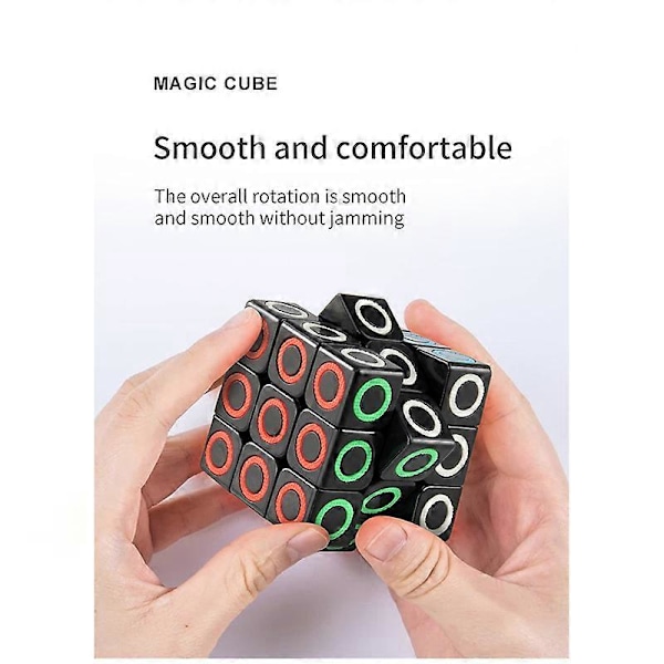 3x3x3 Pyraminx 3&times;3 Magisk Cube Speed Puzzle Leke for Barn 3X3 Speil Cubo Magico Prikk Sirkel Svart Bakgrunn Cube Puzzle B