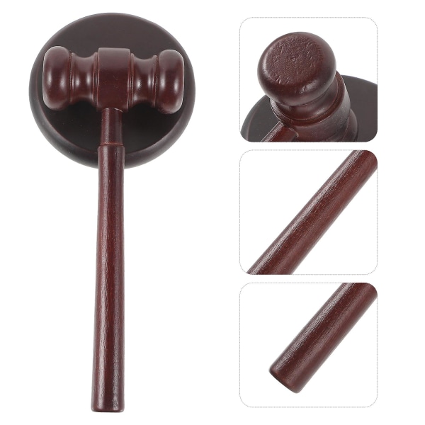 1 Sæt Holdbar Træ Gavel Praktisk Advokat Dommer Hammer Auktion Salg Træhammer
