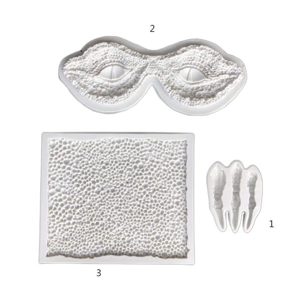 3D Dinosaur Øjne/pote/hud Form Silikoneform Fondant Form Kage Dekoration Værktøj