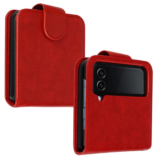 Folio-deksel til Galaxy Z Flip 4 med magnetisk flik, rød Red