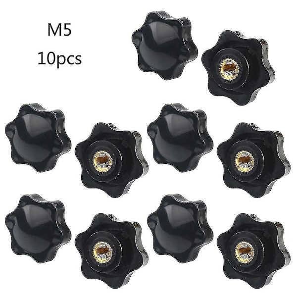10 stk. M5/m6/m8/m10 Innvendig Gjenget Sekskantet Hode Klemskrue Knot Wing Nut M5
