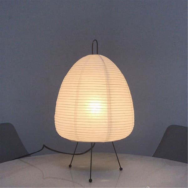Japansk rispapperslampa LED bordslampa vardagsrum sovrum sängstudie hotell hemvistelse stativ H