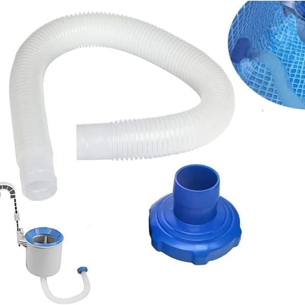 Poolskimmer slang och adapter, 1,5 tum In-Tex 25016 slangadapter för ytskimmerkit - 75 cm slang
