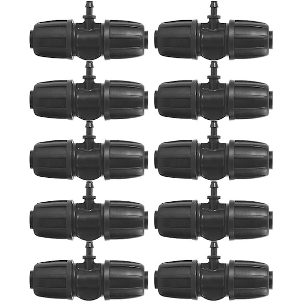 16 mm:n 4/7 puutarhalukolliset piikki-T-liittimet, 10 kpl/sarja liittimiä PE-letkulle puutarhan kastelujärjestelmään