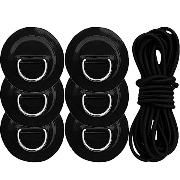 1 set Bungee Deck Rigging Kit Surfboard Cord D-ringar Kajak D-ringkuddar Bungee Rep Kit
